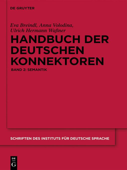 Upplýsingar um Handbuch der deutschen Konnektoren 2 eftir Eva Breindl - Biðlisti